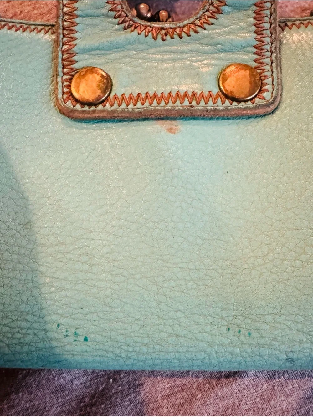 Vintage Lucky Brand Wristlet Wallet - Turquoise Leather